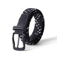 Service OEM, ceinture tissée plate pour hommes, design personnalisé de haute qualité, fournisseur de ceintures en toile tendance