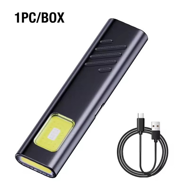 Mini LED Keychain Flashlight USB C Rechargeable Magnetic Waterproof Portable Pocket Work Light for Camping Emergency