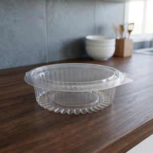 Crystal-<b>clear</b> Food Grade PET Tamper-Evident Hinge Lock Hinge <b>Box</b> 24 OZ Dome Lid 750 ML / 25 OZ Capacity Hinge Range for Food - Product Image 2