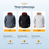 Veste Softshell d'hiver épaisse pour homme, doublée polaire, chaude, coupe-vent, hydrofuge, nouveau style, sport, randonnée, course à pied, couleur unie