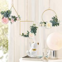 Échantillon gratuit cerceau floral doré 10 pouces anneaux en métal pour l'artisanat macramé attrape-rêves anneau de bougie bricolage de haute qualité artisanat