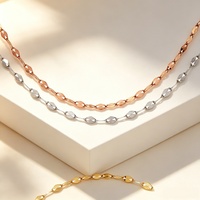 Collier chaîne à maillons en alliage de zinc et acier inoxydable multicolore, plaqué argent, délicat, pour superposition, pendentif vierge bouddhiste DIY, cadeau