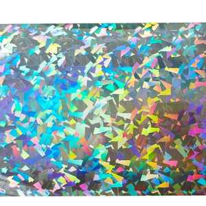 <span class=keywords><strong>Promo</strong></span> de ventes brillant Polyester feuille estampage tissu Laser verre cassé Flash tricoté étincelle holographique feuille revêtement pour canapé sac - Product Image 3