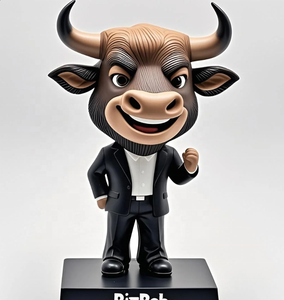 رأس حيوان ملتوي Bobblehead الراتنج-زينة عطلة فريدة من نوعها ومكتب الحسنات - Product Image 1