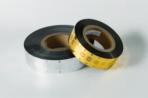 Embalagem de cigarro série ouro de pequeno diâmetro padrão personalizado folha de estampagem a quente com holograma por atacado com base de PET