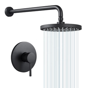 Juego de ducha en grifos de baño montados en la pared kits de latón de lujo lluvia ducha juego de ducha mezclador grifo conjunto ducha barato - Product Image 4