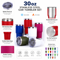 Mug isotherme en acier inoxydable avec logo personnalisé, revêtement en poudre, 20 oz, tasse thermos, gobelet isotherme 16 oz, 20 oz, 30 oz, mug à café