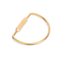 Porte-clés ovale en laiton, vis en forme de D, simple, pour voiture, fabricant de porte-clés en gros