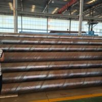 Tuyau en acier soudé en spirale DSAW API 5L ASTM A252 SSAW, tube rond en acier au carbone, longueur 12 m, pour le transport de fluides dans l'industrie chimique, en stock
