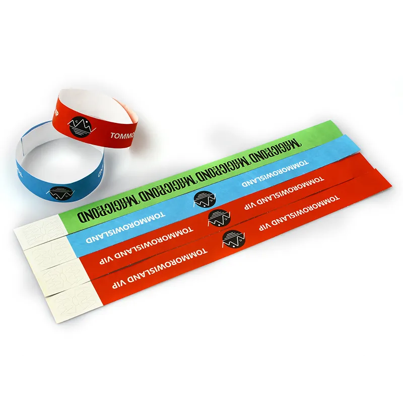 Custom Personalized Logo Tyvek Paper Wristband For Decoration For Wedding Event