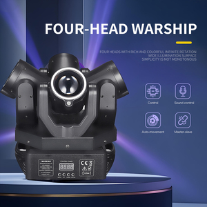 Faro LED Senlan 150W a 4 teste con effetto Beam, DMX, attivazione sonora, auto-movimento, dimmerabile, per eventi DJ e <span class=keywords><strong>club</strong></span> - Product Image 1