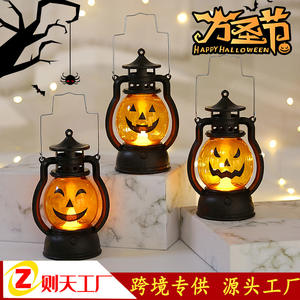 Nueva lámpara de aceite de Halloween transfronteriza, linterna de calabaza portátil, decoración de Calavera, lámpara de Pony, Bar, accesorios de Ambiente de fiesta - Product Image 4