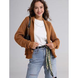 FOXA Cardigan en tricot surdimensionné à devant ouvert pour femme, pull ample, vêtement d'extérieur pour l'automne - Product Image 4
