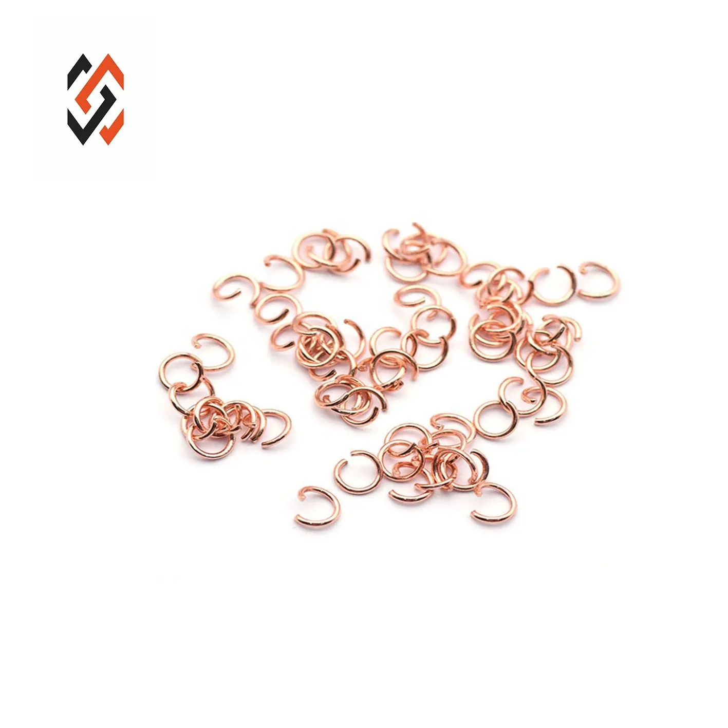 Kustom besi tahan karat terbuka aluminium cincin lompat kawat aluminium Split cincin untuk membuat perhiasan