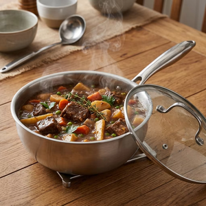 Sartén Wok Multifuncional de Acero Inoxidable Ecológico, Utensilio de Cocina de Triple Capa Engrosada para Freír, Saltear y Hervir, Ideal para el Uso Diario en el Hogar - Product Image 2