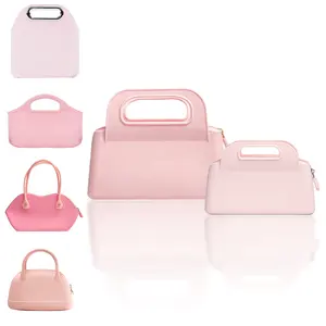 Silicone Small Clutch Purses For Women Casual Silicone Top Handle Bag For Girls Silicone Satchel Handbags Soft And Lightweight