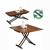 Table à manger en mélamine pliable, meuble peu encombrant, hauteur réglable pour les appartements
