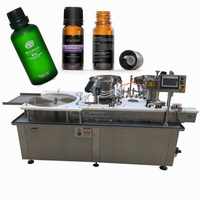 Máquina Automática de Llenado, Tapado y Sellado de Viales de Vidrio de 15ml, 30ml y 60ml para Gotas Oftálmicas y Aceites Esenciales, con Control PLC, 3600 BPH