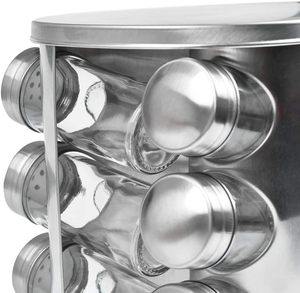 Support à Épices Rotatif en Acier Inoxydable Écologique en Forme d'Arbre pour Cuisine – Présentoir Amusant pour Bouteilles de Sel et Poivre - Product Image 2