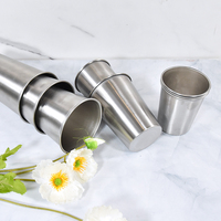 Usine économique simple paroi en acier inoxydable tasse mode bière tasse 7 en 1 ensemble gobelets voyage tasses Camping tasse
