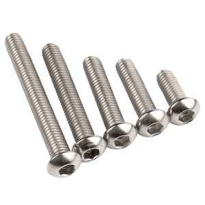 ISO7380 ISO 7380 כוס אלן M2 M3 M4 M5 M6 M8 M10 נירוסטה Hex כונן משושה שקע עגול לחצן ראש מכונה ברגים