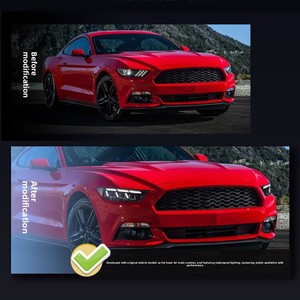 For 2015-2017 LED Three-Lens Headlight Assembly Modification 12V 35W LED Technology Brighter Longer-lasting <b>Illumination</b> Compare - Product Image 4
