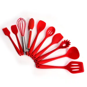 Vendita calda all'ingrosso di utensili da cucina in Nylon per uso alimentare 10 pezzi set di utensili da cucina