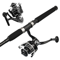 Canne à pêche spinning en fibre de verre 2,1m-2,4m 40-80g et moulinet combo pour la pêche à la carpe et au snapper en lac