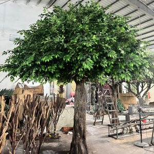 Tùy Chỉnh Tự Làm Hình Dạng Trông Tự Nhiên Banyan Cây Nhân Tạo Giả Ficus 13ft 14ft Lớn Trang Trí Lớn Nhân Tạo Banyan Cây - Product Image 1