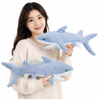 Coussin chauffant électrique en peluche Requin, rembourré en coton PP, jouet animal en peluche personnalisé anti-stress