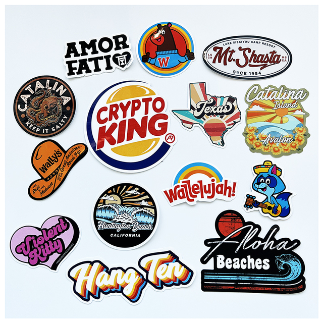 UV Resistant Durable Custom Waterproof Brand Logo Printing Car Vehicle Decal Stickers Vinyl Die Cut Logo Custom Stickers