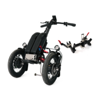 Accessoire de handbike à double roue pour fauteuil roulant - Kit de conversion de vélo à main tout-terrain réglable pour la mobilité et les activités sportives en extérieur