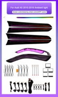 SJC Auto LED Éclairage Ambiant pour Audi A5 2010-2016 Modèles 64 couleurs Dynamic Symphony Saddle Ambient Lighting Kit Accessoires de voiture