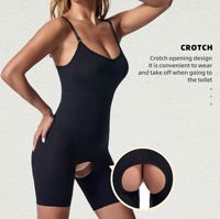 Body sculptant amincissant sans couture pour femme, avec contrôle du ventre, rehausseur de fesses et entrejambe ouvert, gaine de compression pour la taille