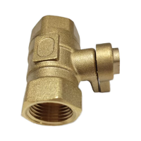 Vanne à boisseau sphérique en laiton forgé haute pression avec clapet anti-retour à filetage interne à contrôle verrouillable pour l'eau OEM personnalisable