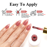 IMTITI Verre Prune Rouge Gelée Ongles Gel UV LED Soak Off Vernis pour Manucure Semi Permanent Nail Art Gelée UV Gel Polish