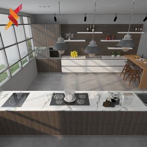 Pannello di vanità del bagno in pietra sinterizzata bianca con planata di grandi dimensioni - Product Image 5