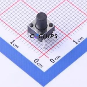 TC-6610-8-260G Tactile Switch Through hole Component THT-4P,6x6mm Switch Single Pole Single Throw Round Button 2.6N Through Hole - Product Image 1