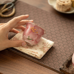 Tasses de voyage en céramique de haute qualité Baihe Ru Kiln, style classique, réutilisables, pour la rentrée scolaire, ensembles de thé Gongfu, vente en gros - Product Image 4