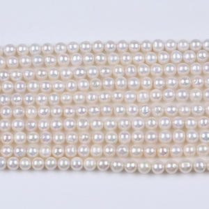 Zhuji Handmade Materials Natural <b>Freshwater</b> Round <b>Pearl</b> Necklace & <b>Bracelet</b> DIY 6-7mm White Loose Bead String Colorful Jewelry - Product Image 2