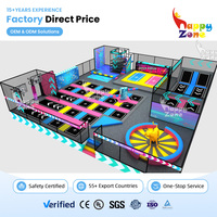 Arena de Juegos Interactiva Multifuncional Personalizada, Estructura de Escalada para Niños, Tobogán Combinado, Equipo Comercial para Parques de Trampolines Interiores