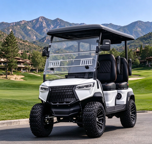 Carrito de Golf Eléctrico Personalizado para 4 Pasajeros, Carro de Golf Todoterreno Elevado con Parabrisas y Techo - Product Image 1