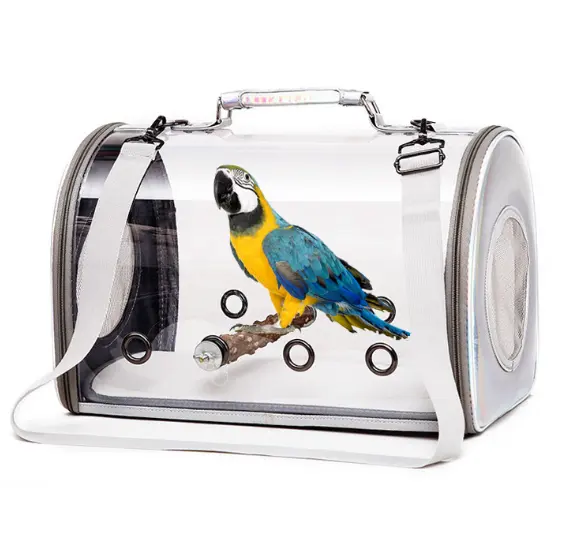C&C Parrot out carrying bag pet takeaway transparent bird backpack hot selling bird cage pet supplies