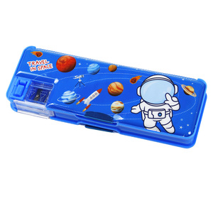 Yerleşik kalemtıraş ve sevimli karikatür tasarımı ile çok fonksiyonlu PVC kalem kutusu, okul malzemeleri için Ideal - Product Image 4