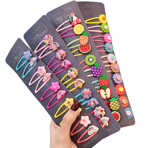 50% de Descuento, Juego de 15 Piezas de Pinzas para el Cabello Coloridas, Pinzas para el Cabello con Dibujos Animados de Frutas para Niñas, Accesorios para el Cabello con Flores para Niñas - Product Image 1