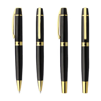 Stylo à bille à logo personnalisé pour hommes et femmes, stylos à bille en métal de luxe pour la promotion
