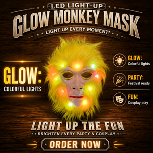 Máscara Facial de Plástico para Cosplay de Wu Kong, Rey Mono Celestial, para Halloween y Navidad, Aterradora y Moderna, para Uso en Exteriores - Product Image 1