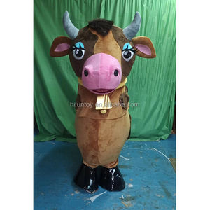 Costume de mascotte de vache pour <span class=keywords><strong>2</strong></span> <span class=keywords><strong>personnes</strong></span> Funtoys, cosplay en peluche, vache, taureau, animal de dessin animé pour adulte, Halloween, festival, publicité - Product Image 3