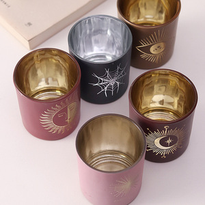 Mini Frascos de Vidrio para Velas con Diseño de Sol, Luna, Estrellas, Ojos y Telarañas, Personalizables para Adornos de Árboles de Navidad - Product Image 2
