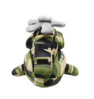 Jouet en peluche hélicoptère d'attaque camouflage, jouet militaire pour chiens et chats de 33 cm